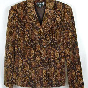 Kasper Dress A.S.L Animal skin print Blazer NWT Size 4